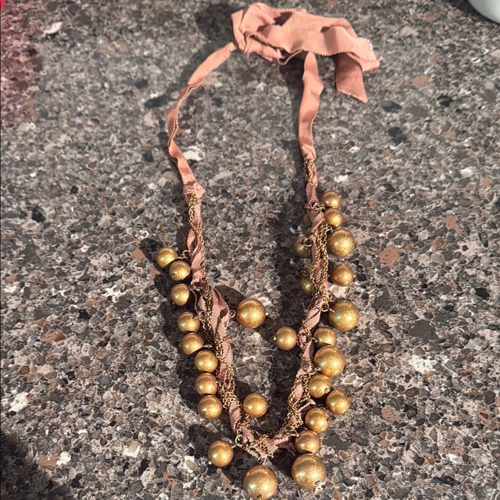 Elegant Gold Beaded Necklace